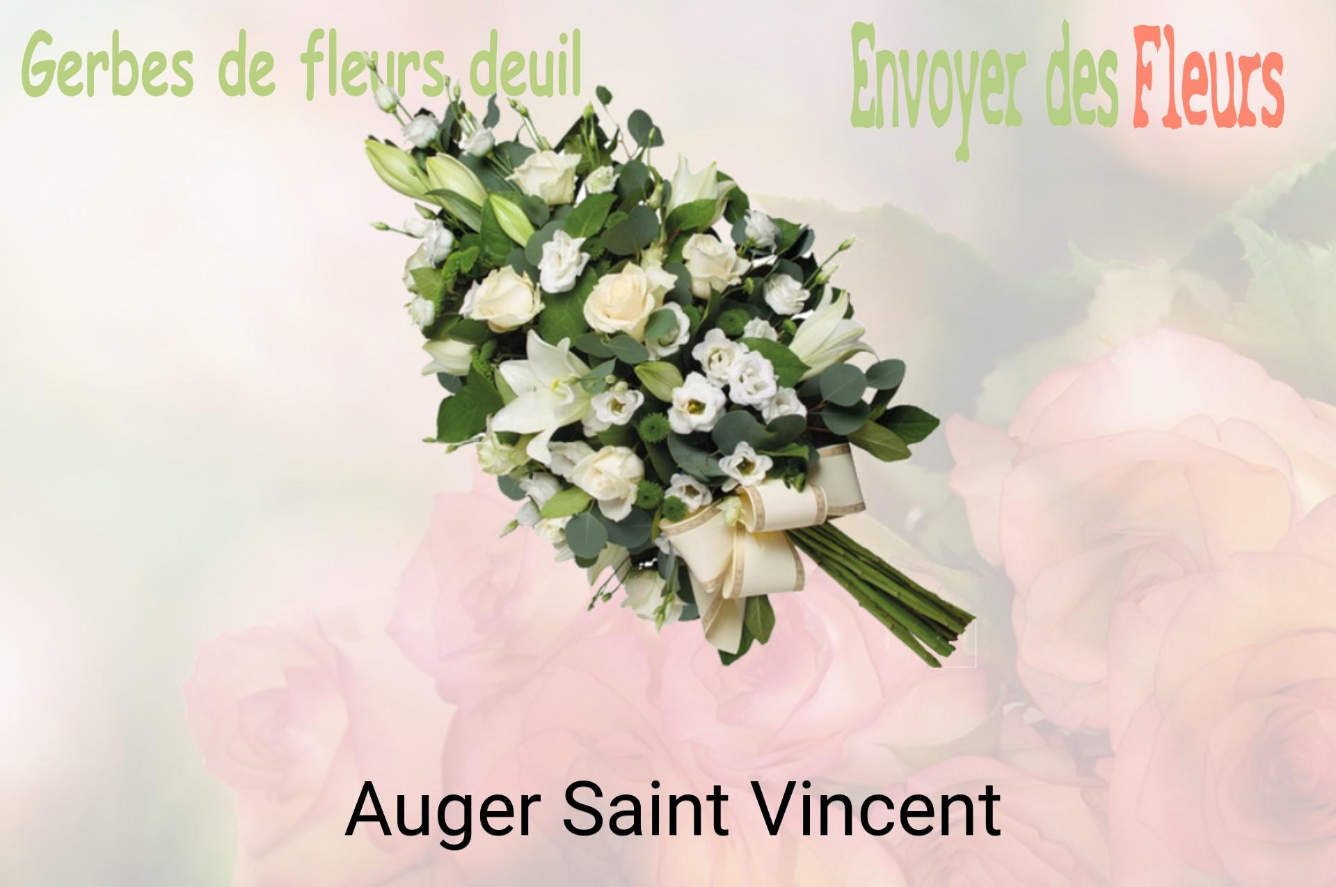Gerbe de fleurs de deuil livrée à Auger-Saint-Vincent
